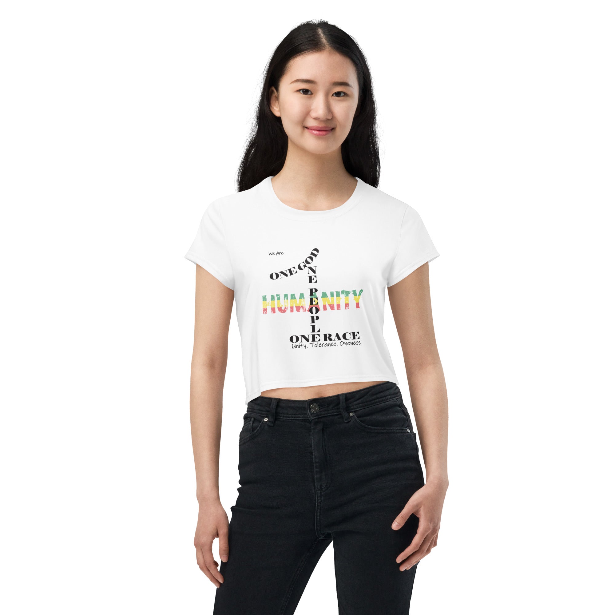 The Number 1 T-shirt - All-Over Print Crop Tee-J