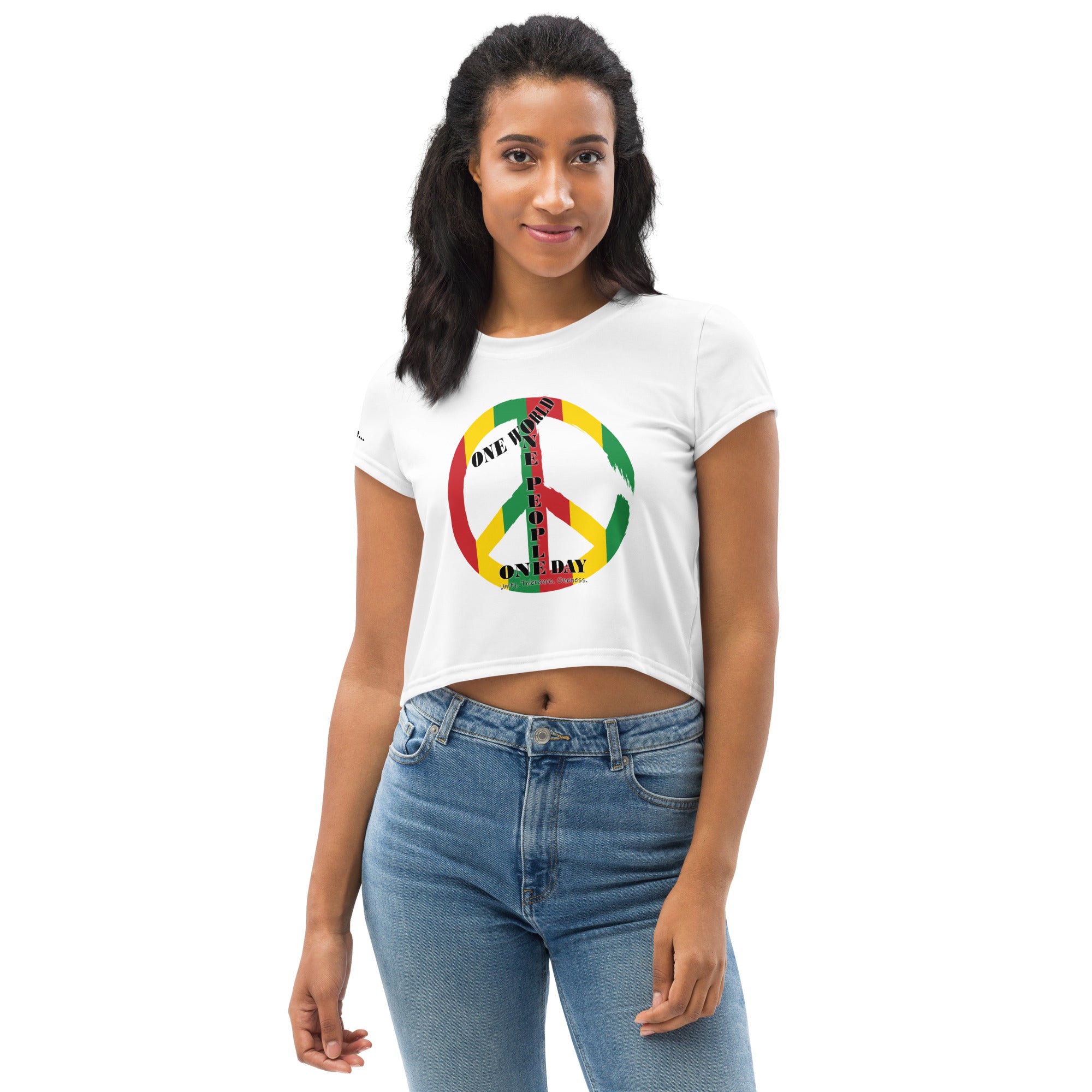 The Number 1 T-shirt - All-Over Print Crop Tee-D