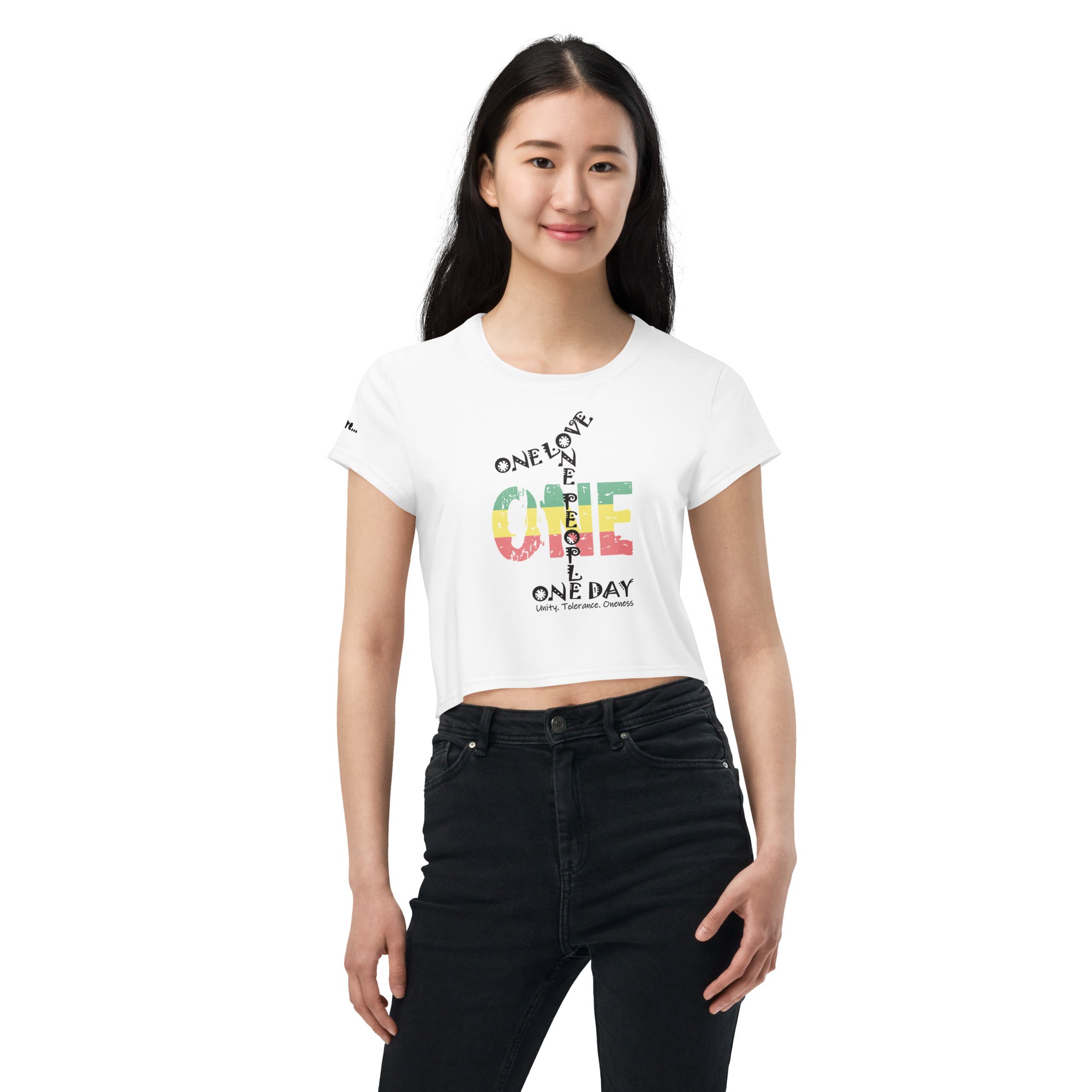 The Number 1 T-shirt - All-Over Print Crop Tee-M