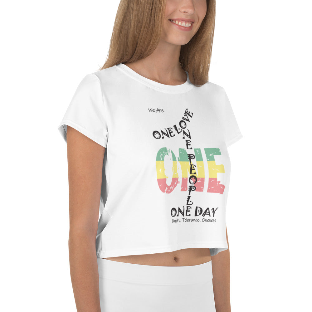 The Number 1 T-shirt - All-Over Print Crop Tee-H