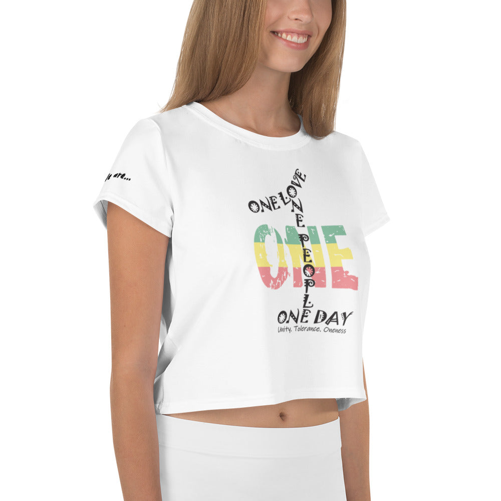 The Number 1 T-shirt - All-Over Print Crop Tee-M