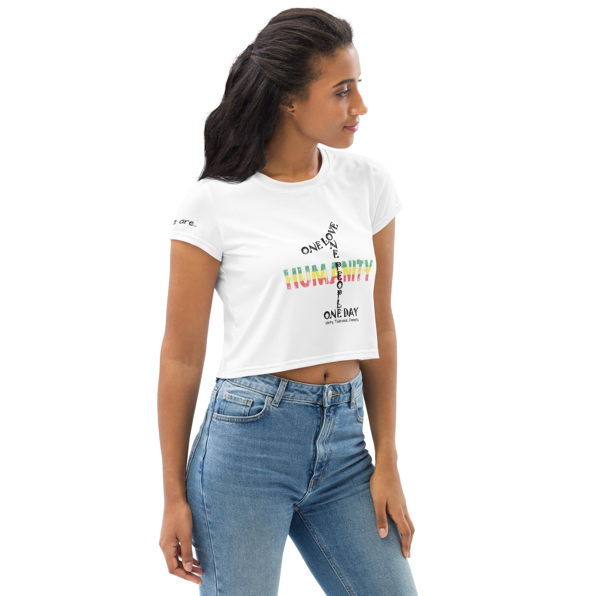 The Number 1 T-shirt - All-Over Print Crop Tee-O