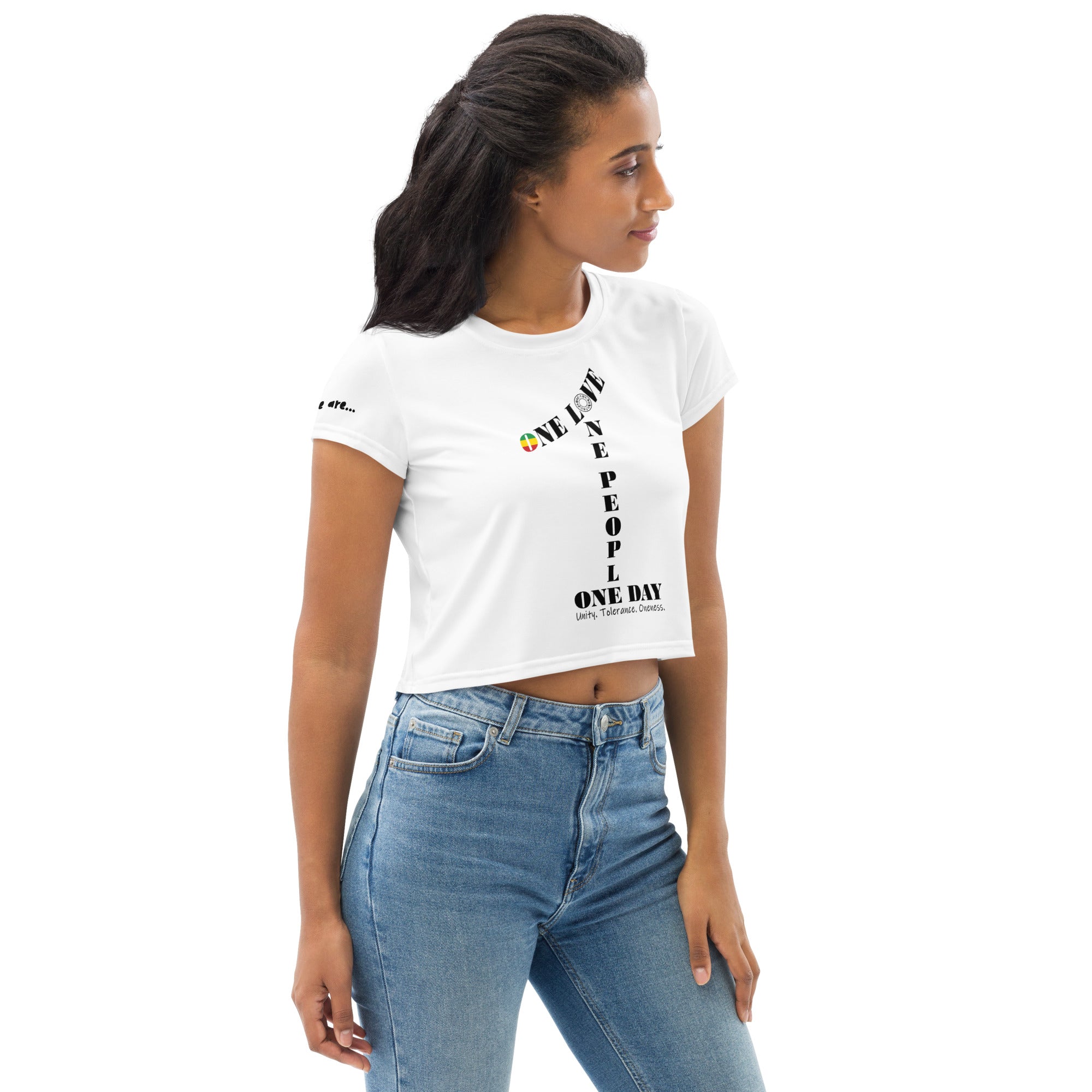 The Number 1 T-shirt - All-Over Print Crop Tee-C