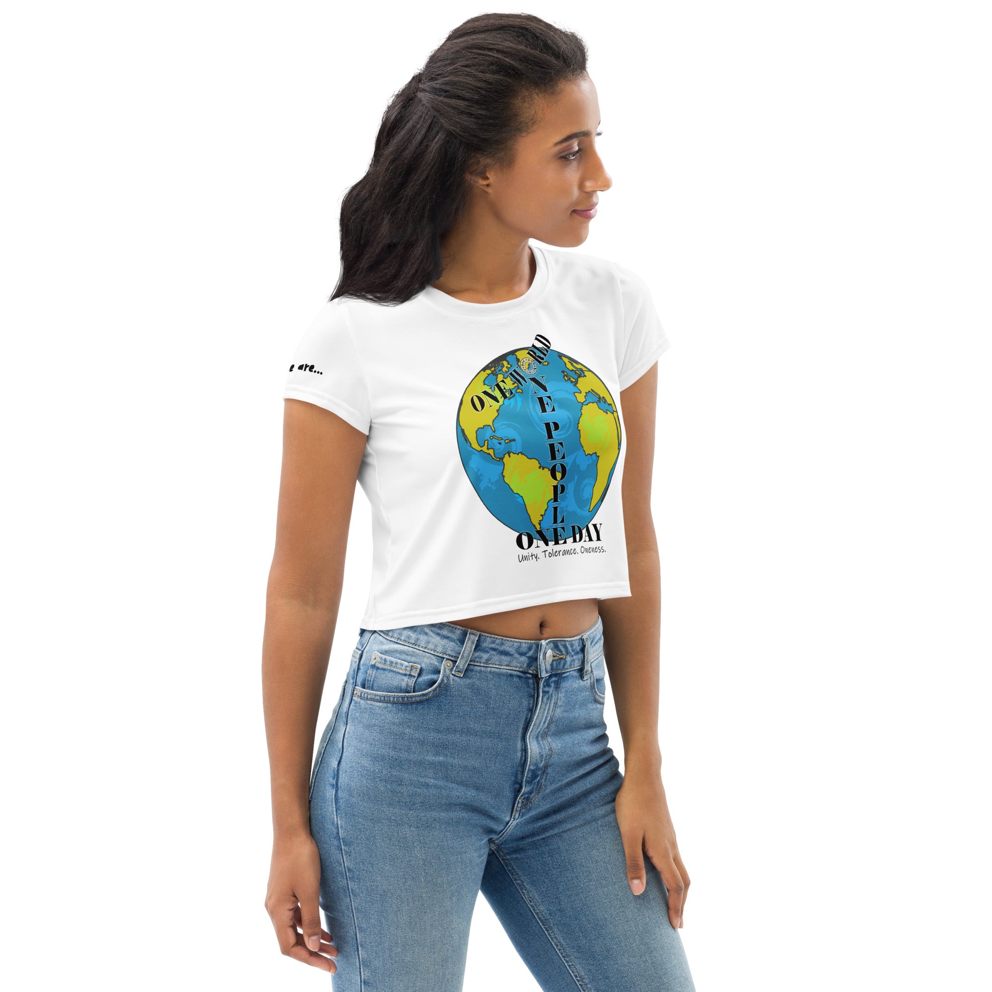 The Number 1 T-shirt - All-Over Print Crop Tee-F