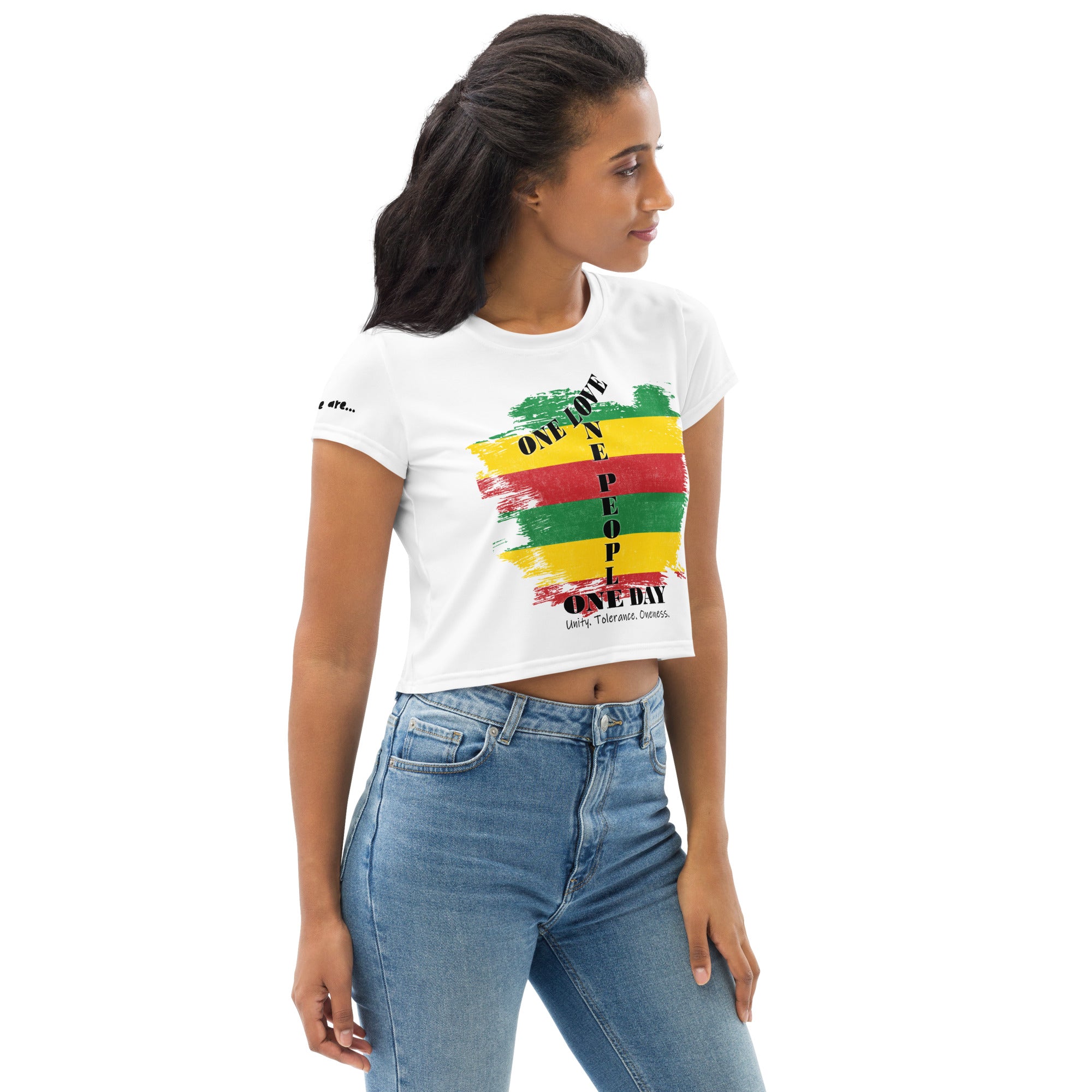 The Number 1 T-shirt - All-Over Print Crop Tee-E