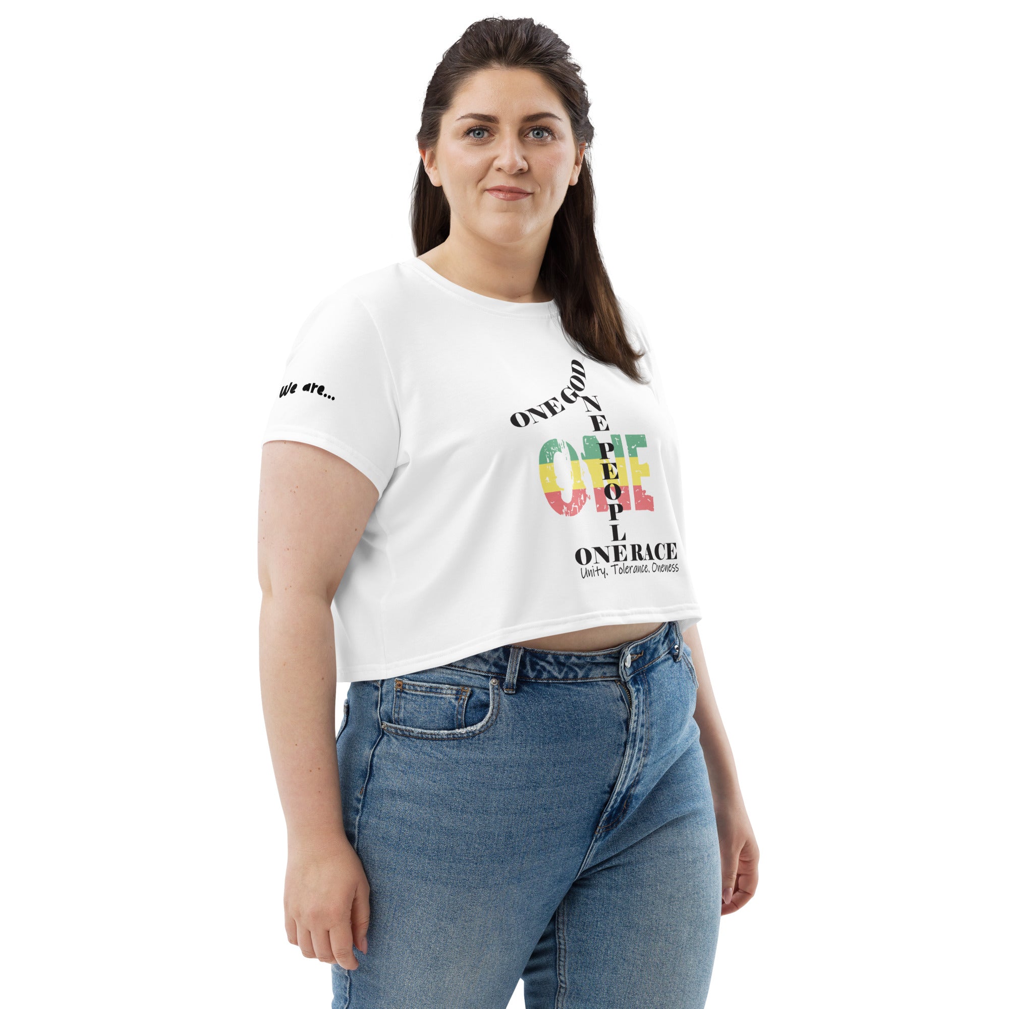 The Number 1 T-shirt - All-Over Print Crop Tee-K