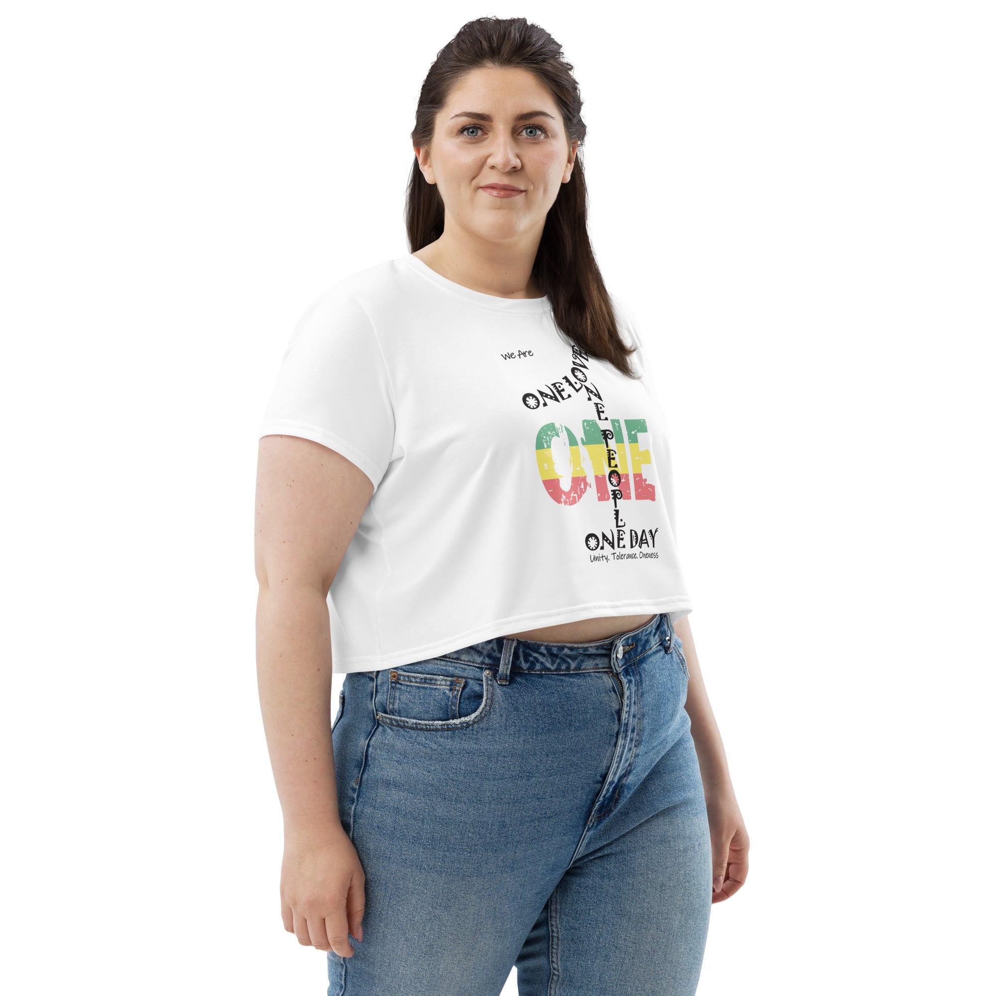 The Number 1 T-shirt - All-Over Print Crop Tee-H