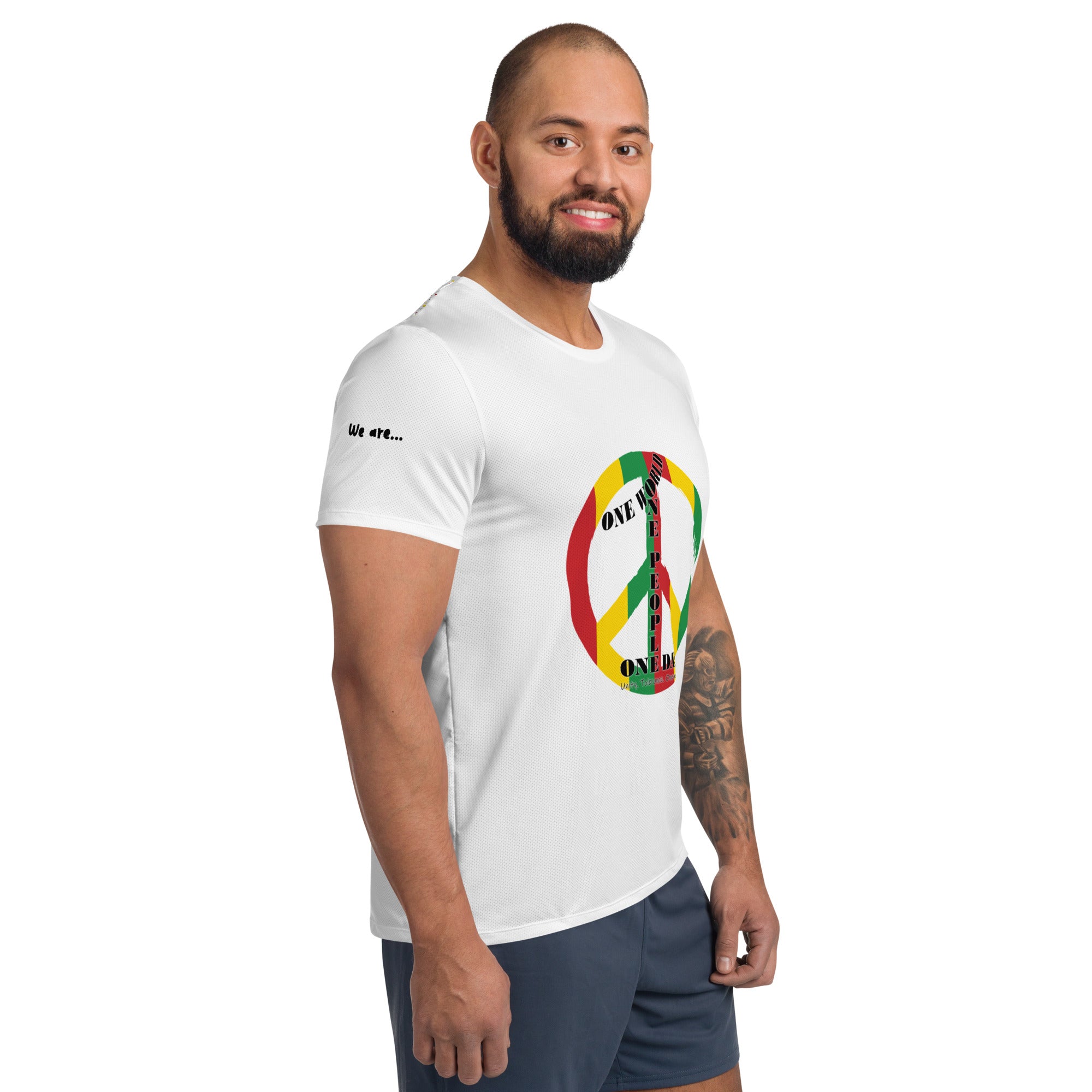 The Number 1 T-shirt - All-Over Print Men's Athletic T-shirt-D