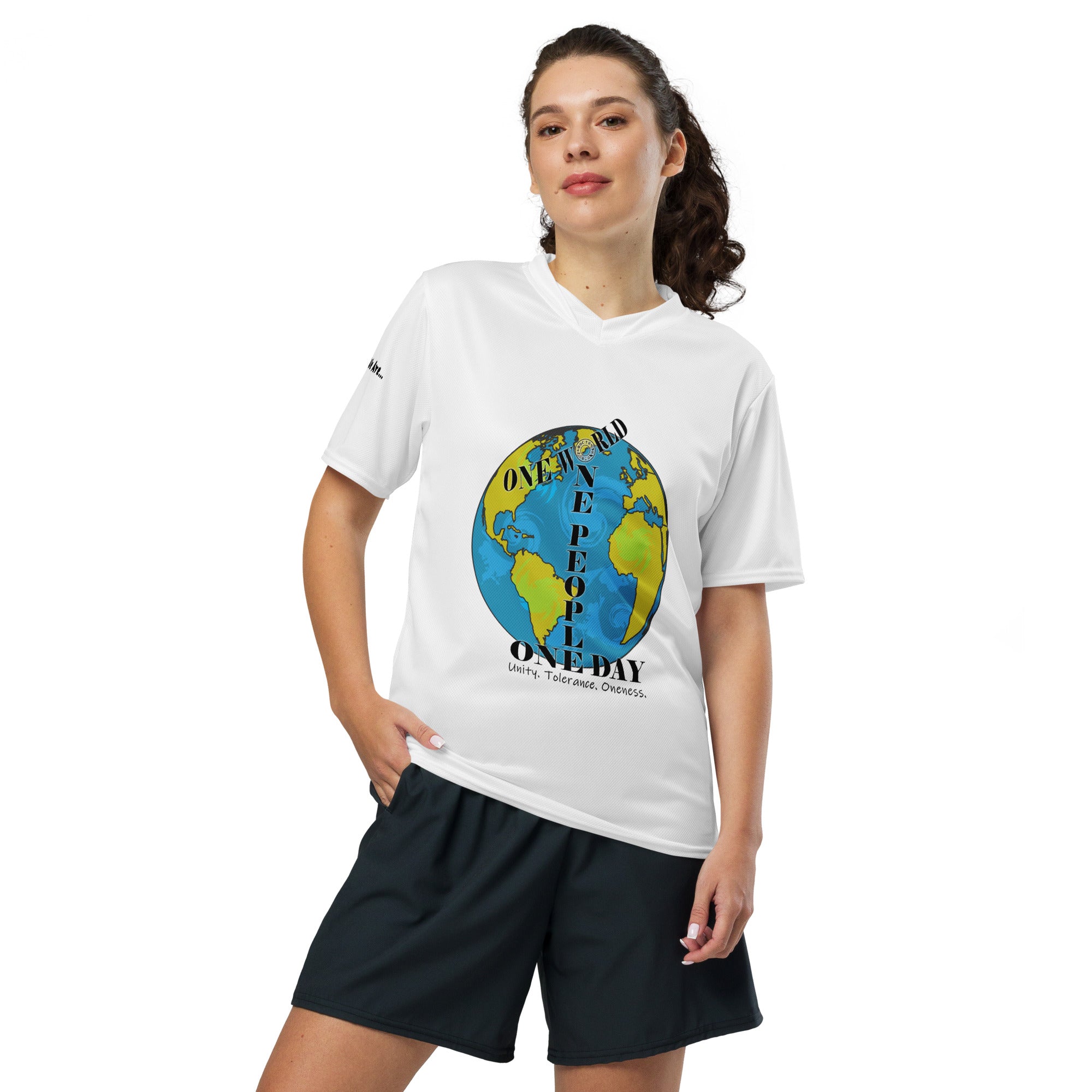 The Number 1 T-shirt - Recycled unisex sports jersey-F