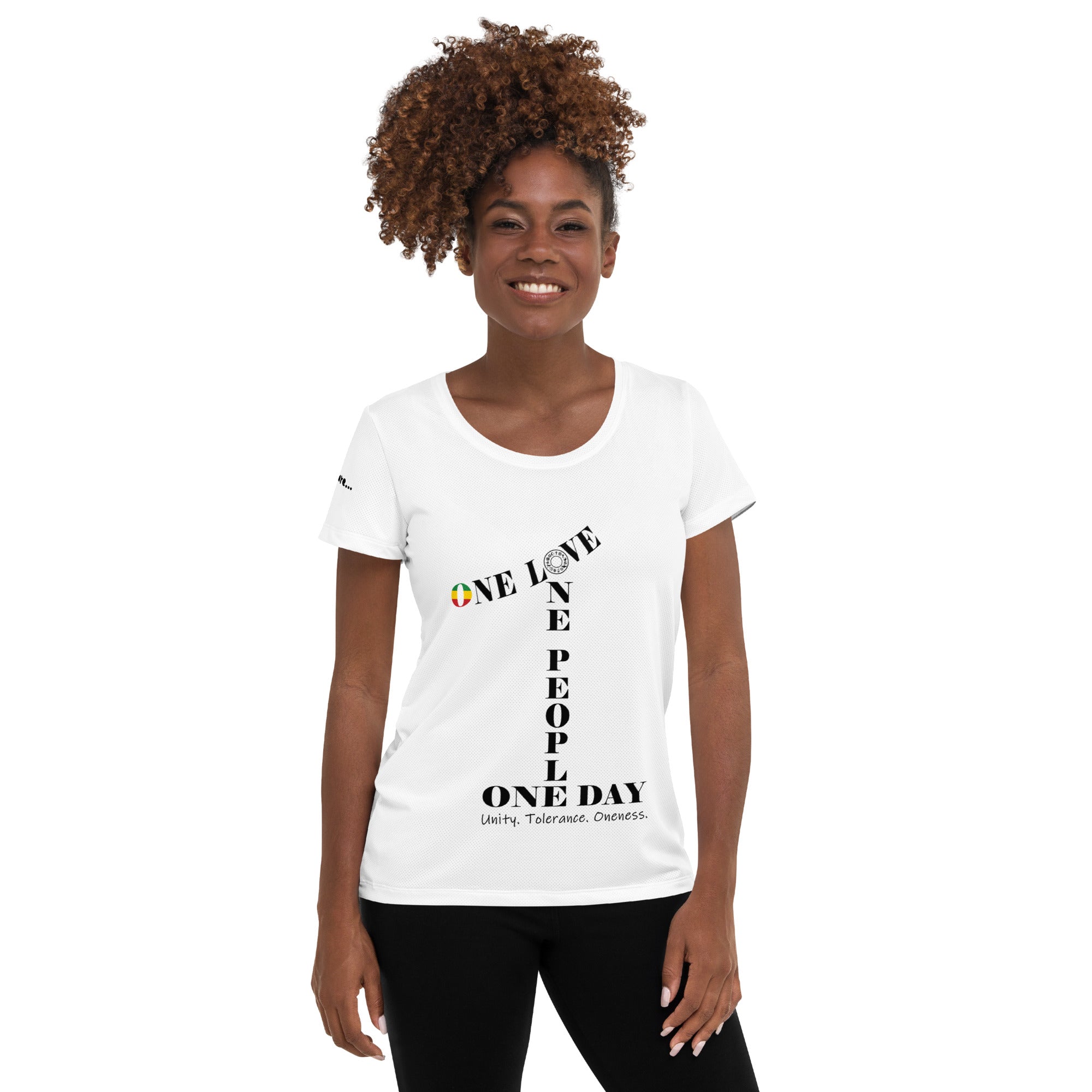 The Number 1 T-shirt - All-Over Print Women's Athletic T-shirt-B