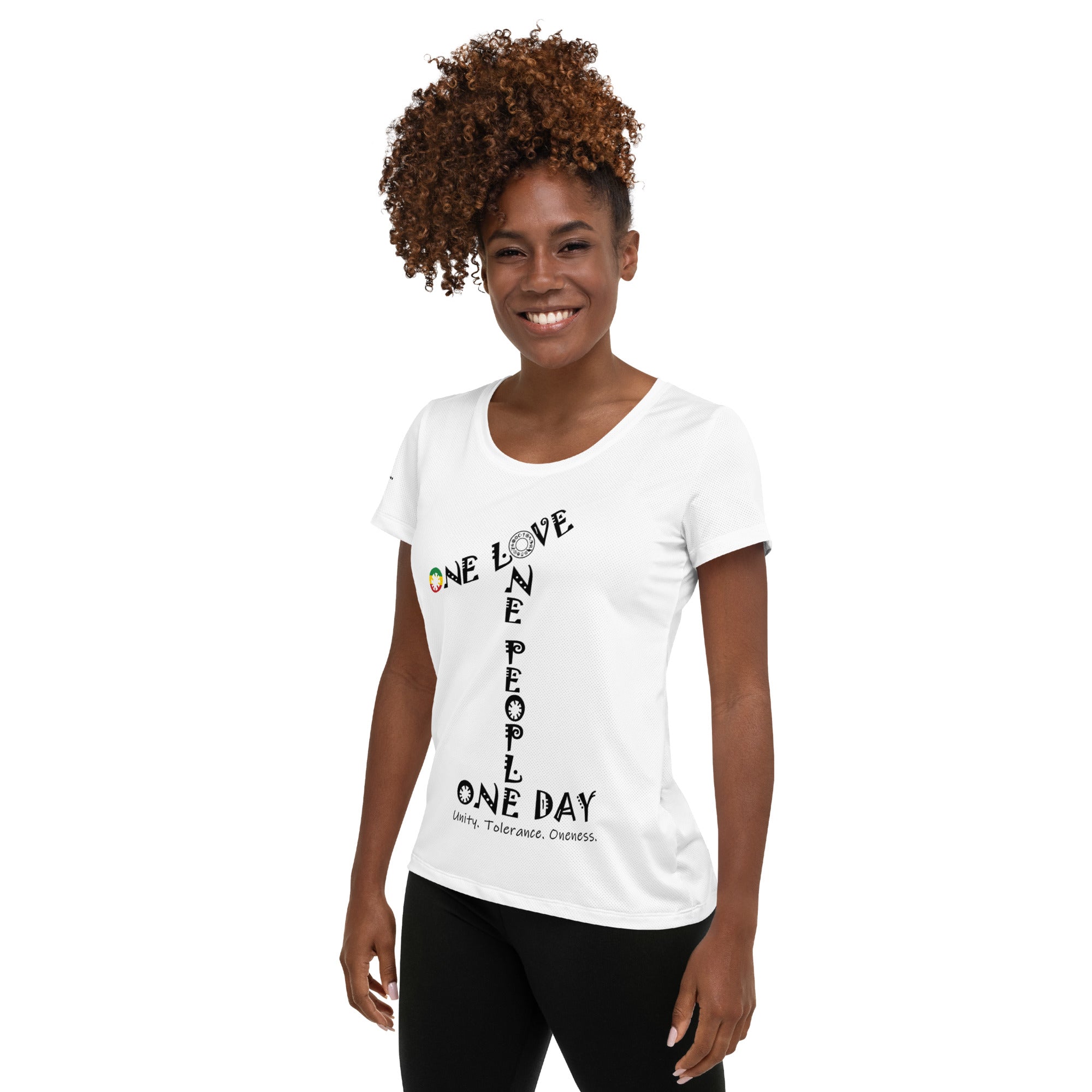 The Number 1 T-shirt - All-Over Print Women's Athletic T-shirt-A