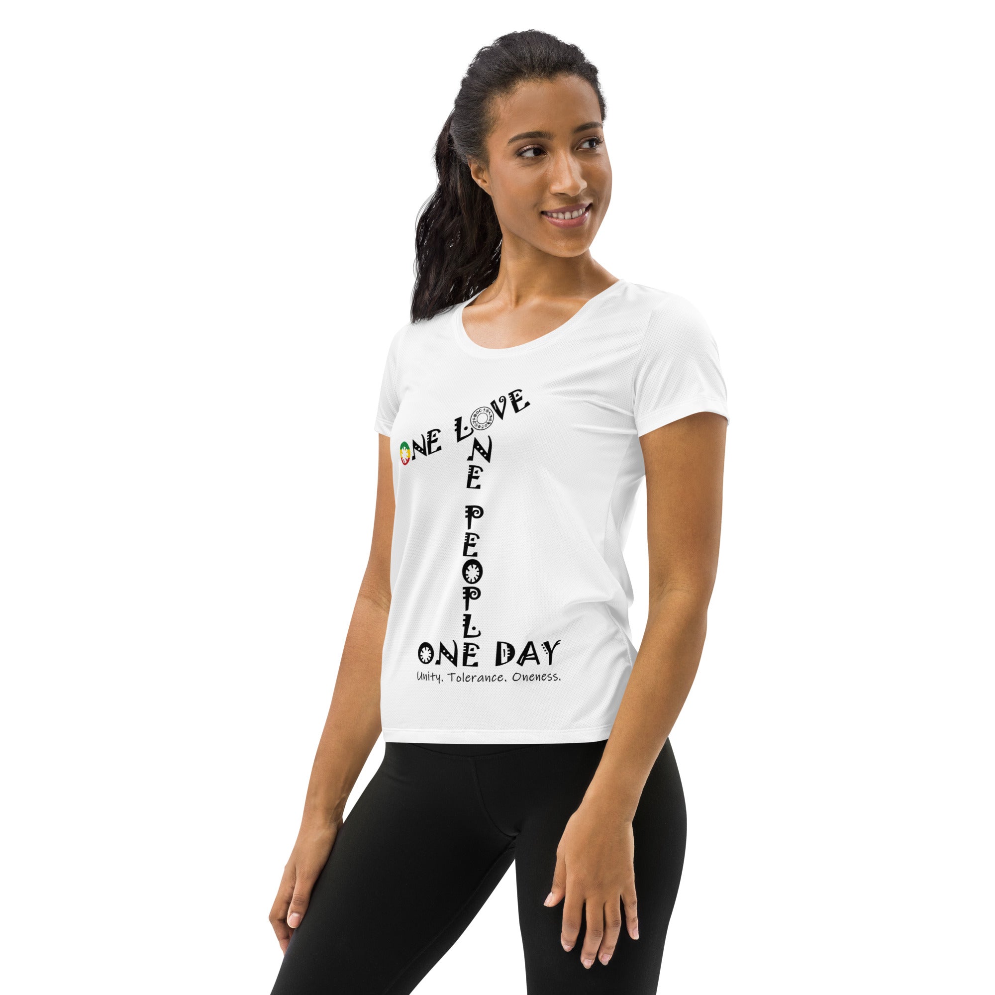 The Number 1 T-shirt - All-Over Print Women's Athletic T-shirt-A