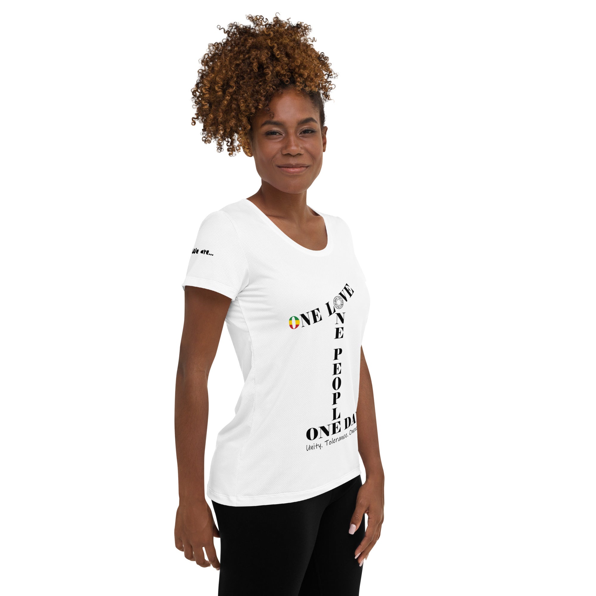 The Number 1 T-shirt - All-Over Print Women's Athletic T-shirt-B