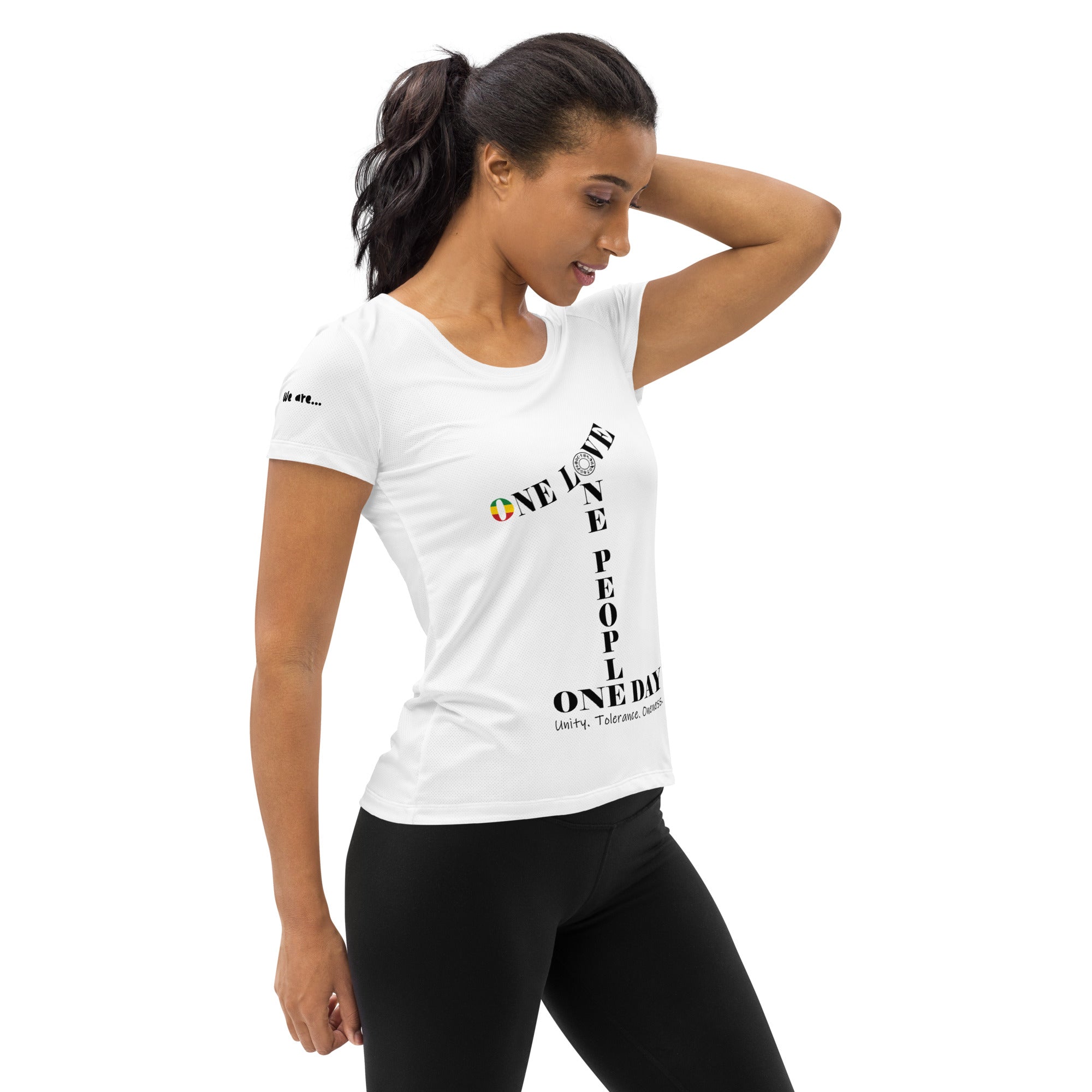 The Number 1 T-shirt - All-Over Print Women's Athletic T-shirt-B