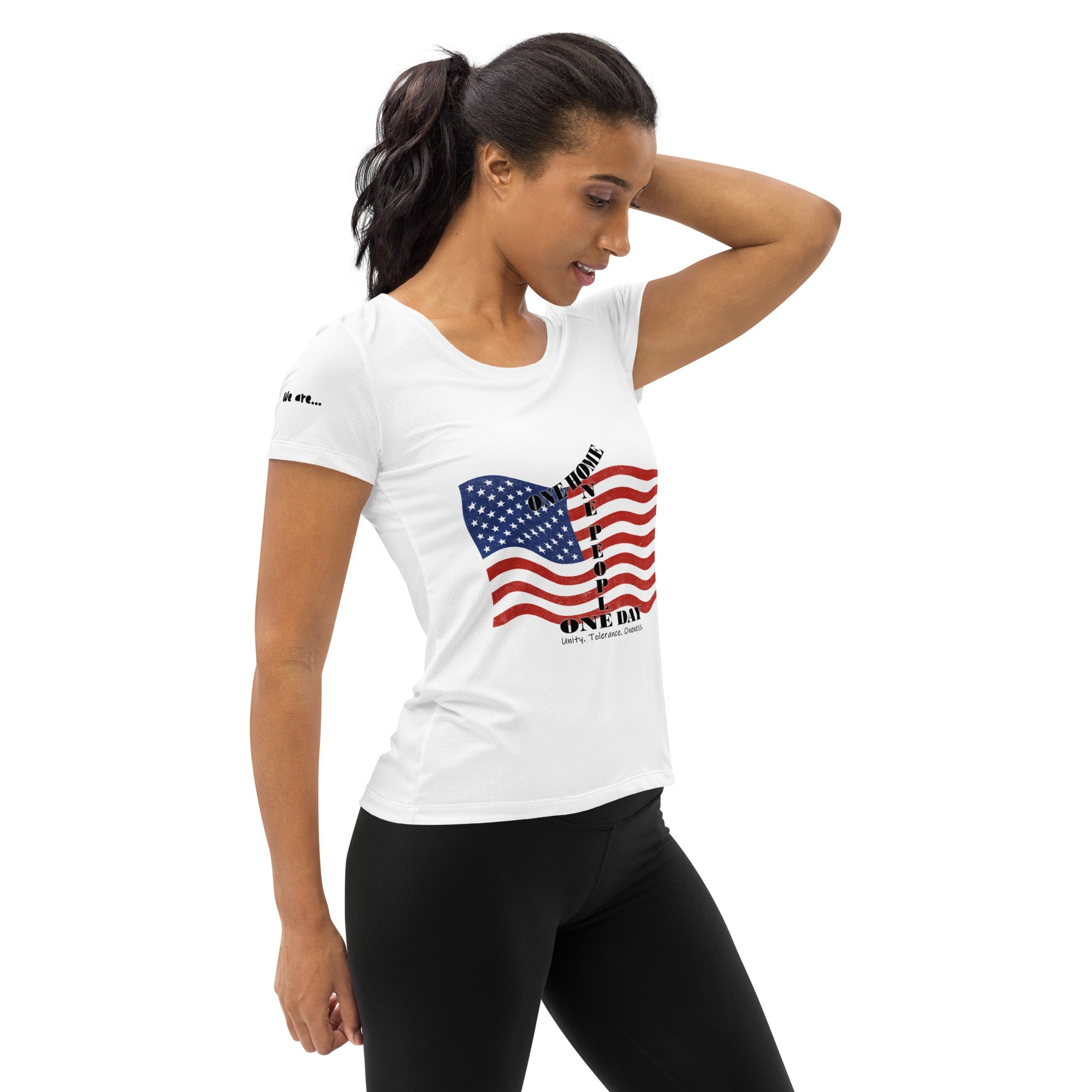 The Number 1 T-shirt - All-Over Print Women's Athletic T-shirt-G