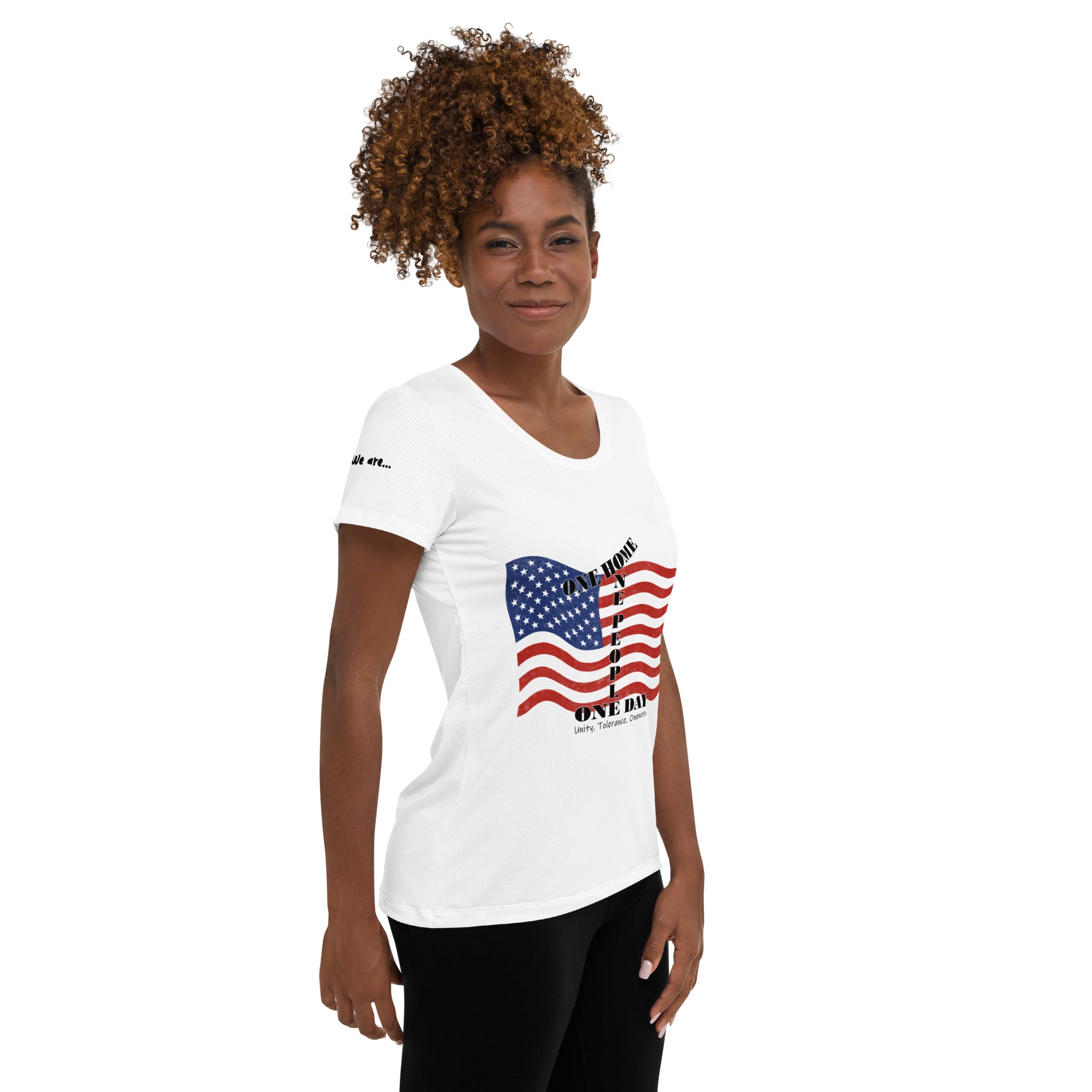 The Number 1 T-shirt - All-Over Print Women's Athletic T-shirt-G