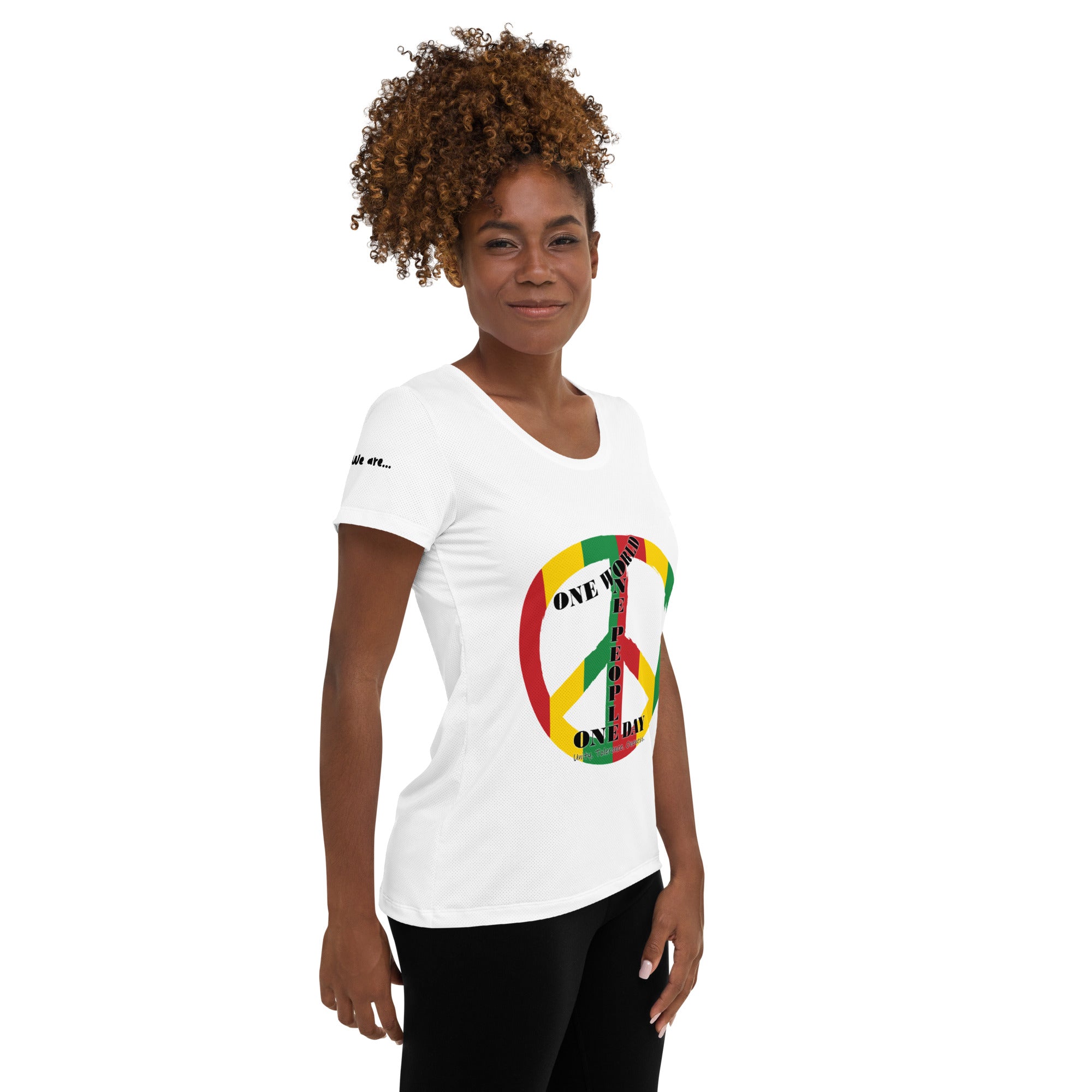 The Number 1 T-shirt - All-Over Print Women's Athletic T-shirt-D