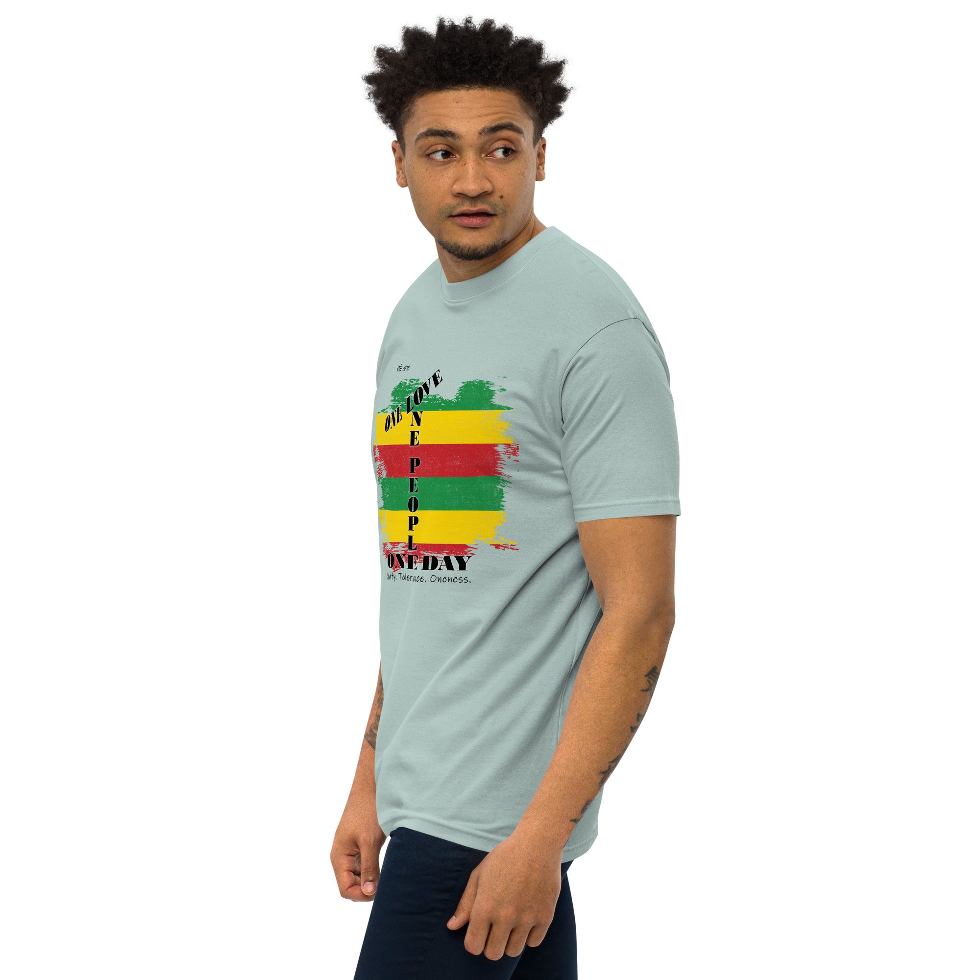 The Number 1 T-shirt - Men’s premium heavyweight tee-E