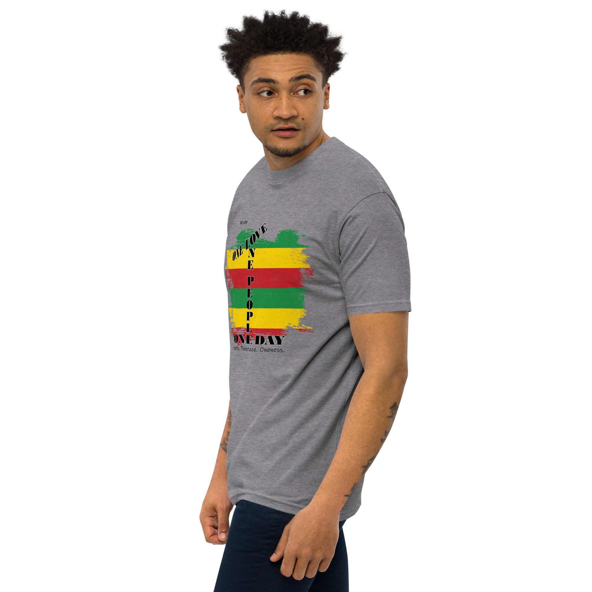 The Number 1 T-shirt - Men’s premium heavyweight tee-E