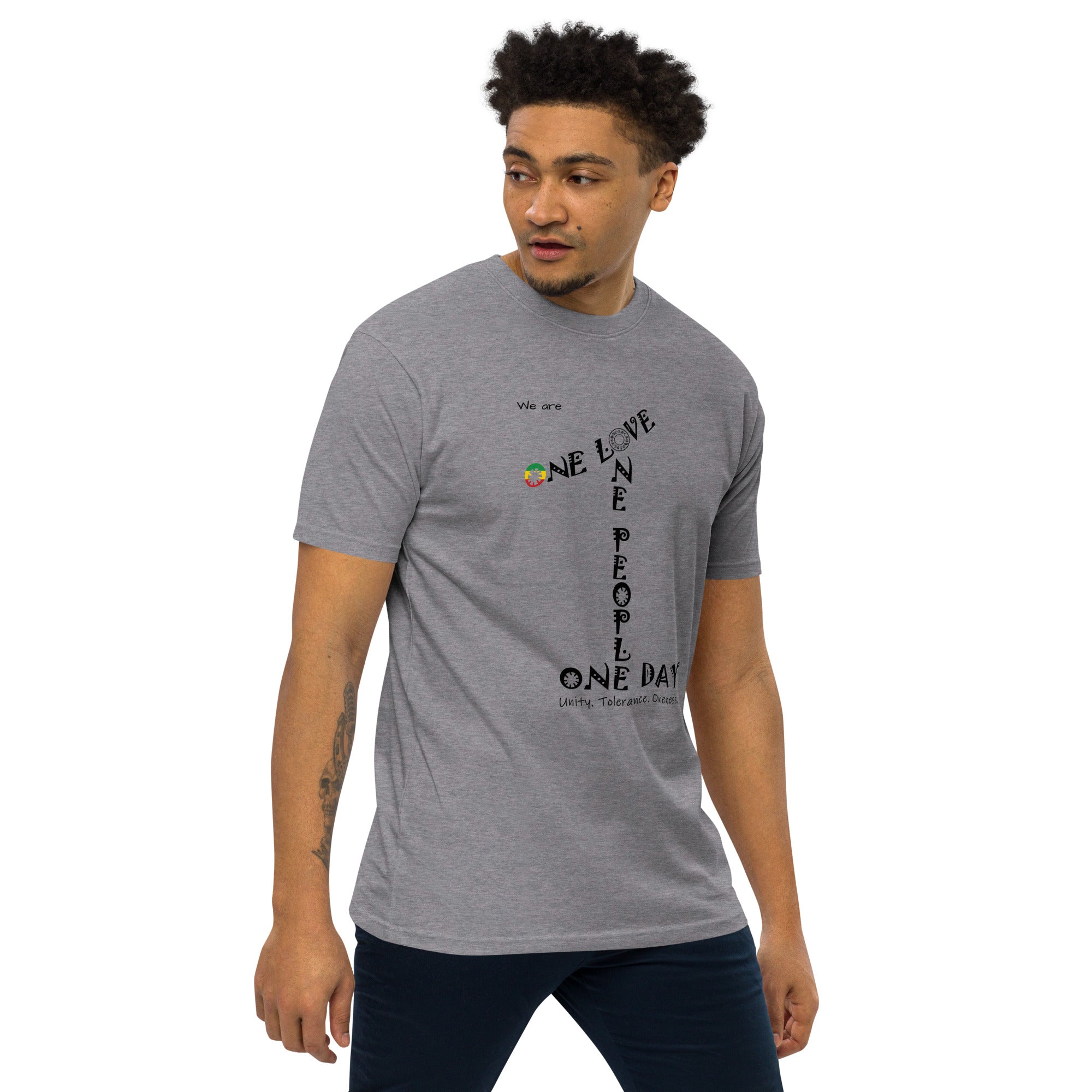 The Number 1 T-shirt - Men’s premium heavyweight tee-A