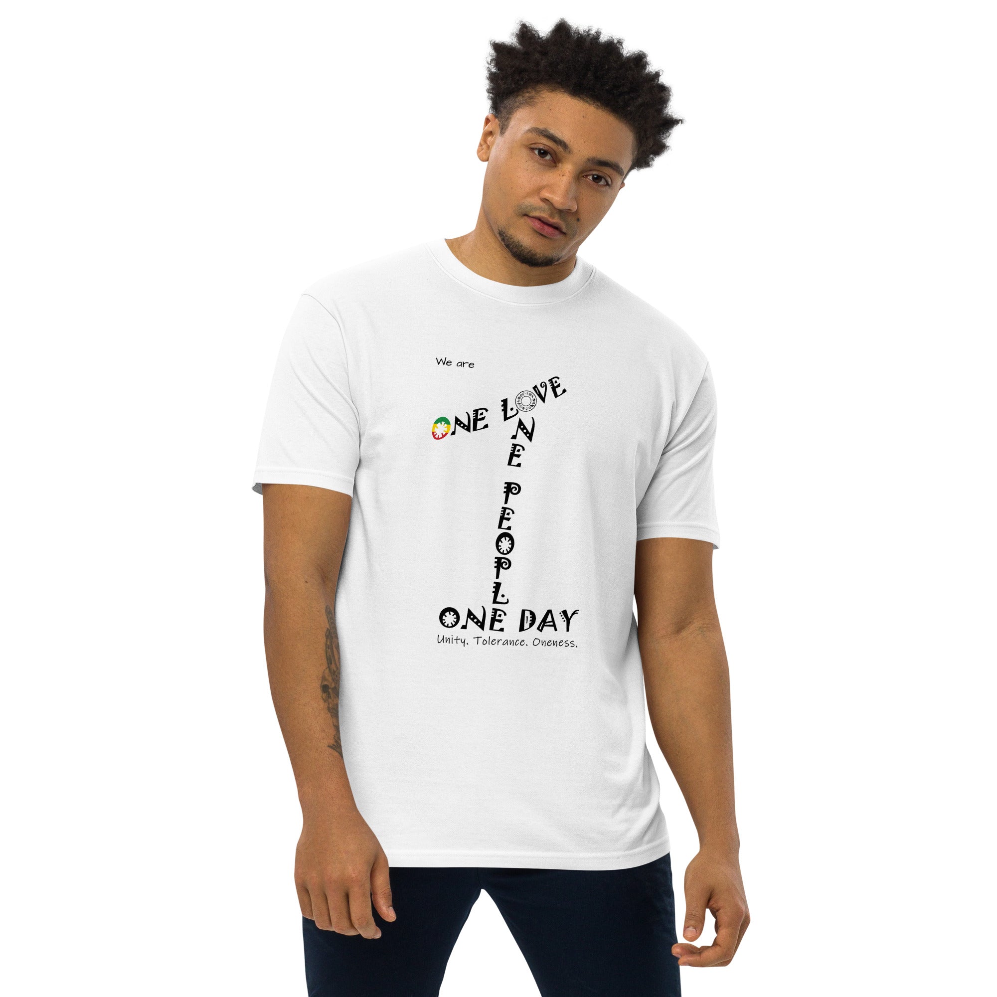 The Number 1 T-shirt - Men’s premium heavyweight tee-A