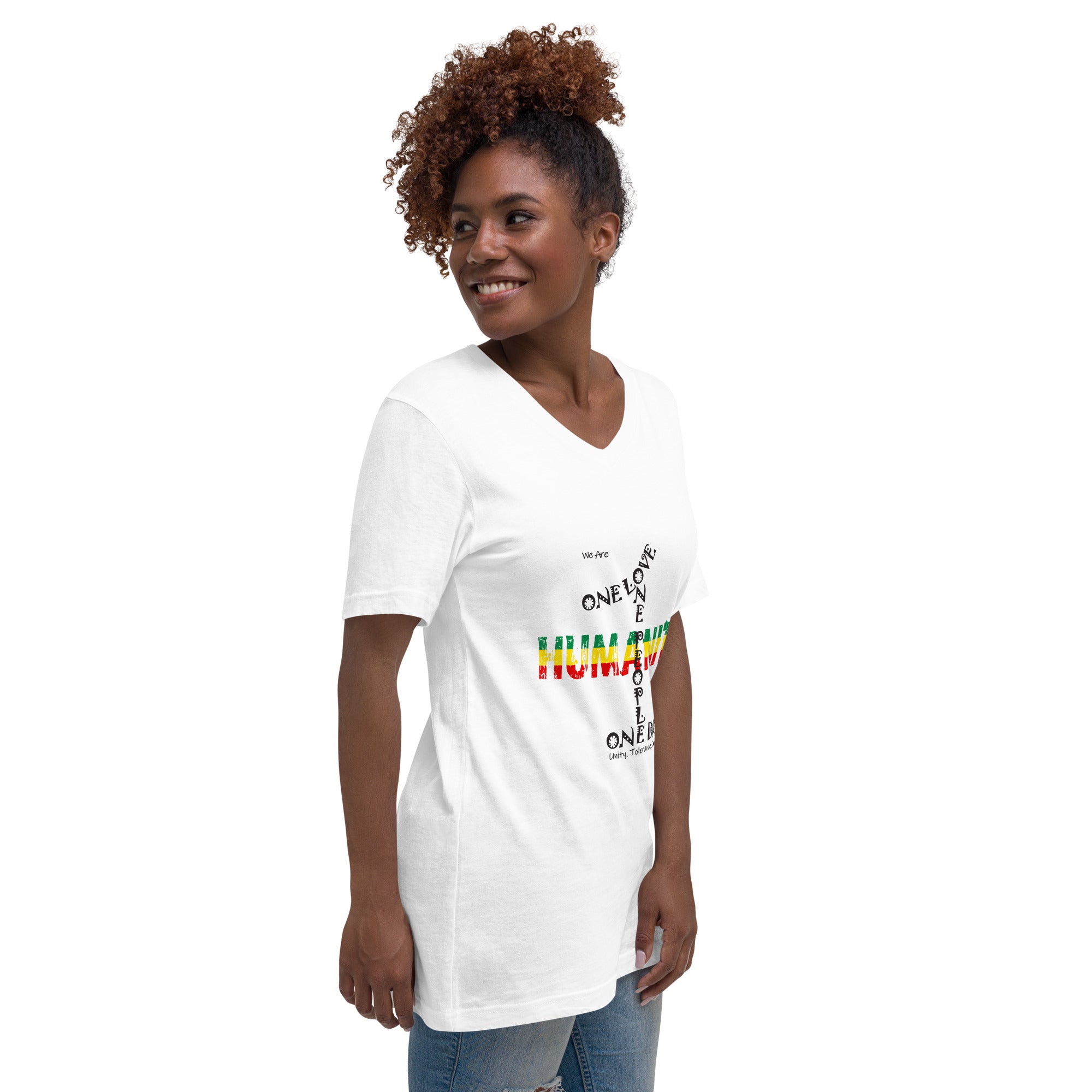 The Number 1 T-shirt - Unisex Short Sleeve V-Neck T-Shirt-N